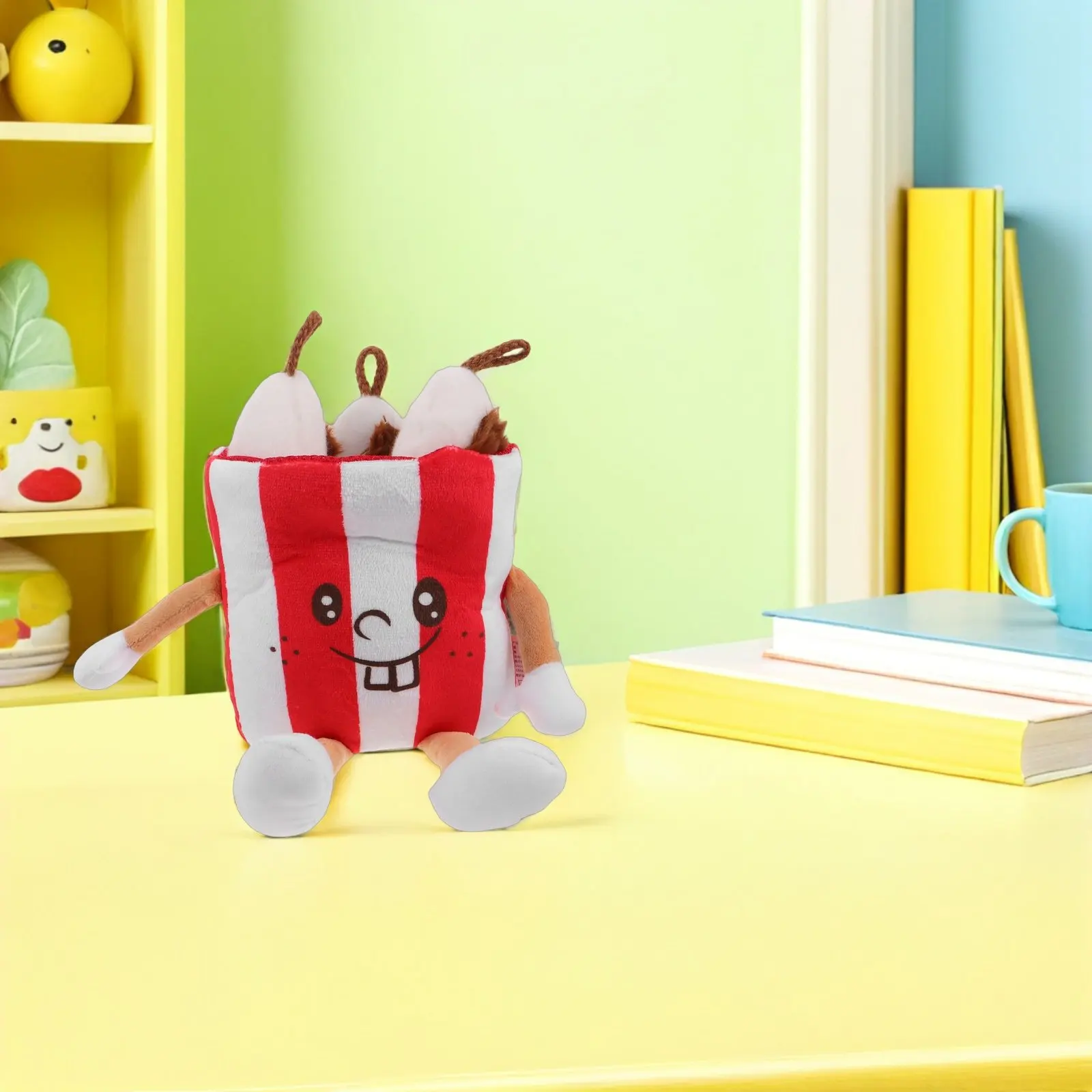 Cuscino Realistico a Forma di Popcorn da 30 Cm - Simpatico Cuscino Imbottito a Forma di Cibo per Alleviare lo Stress - Divertente Cuscino Decorativo per Bambini e Adulti