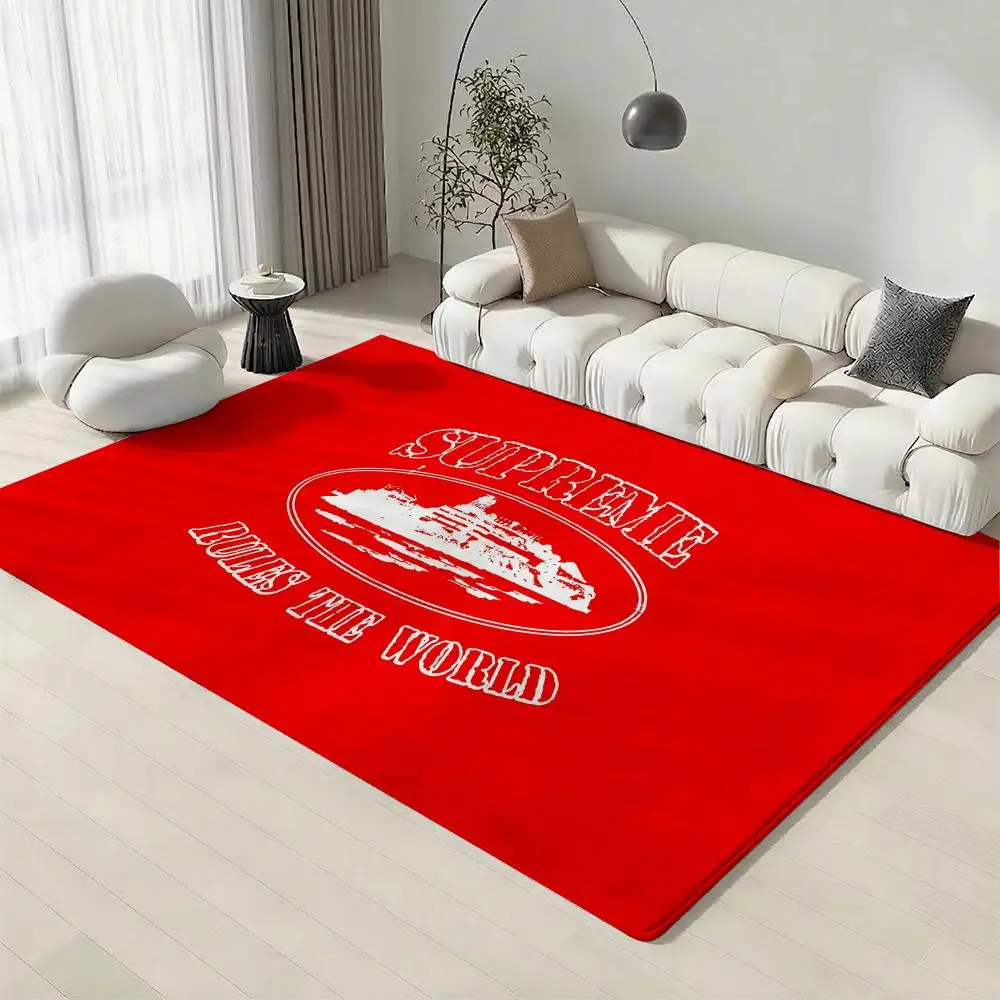 Alfombra de Piso C-Corteiz, Ecológica, de Franela, Antideslizante, Inodora, Suave, de Felpa Corta, para Interiores