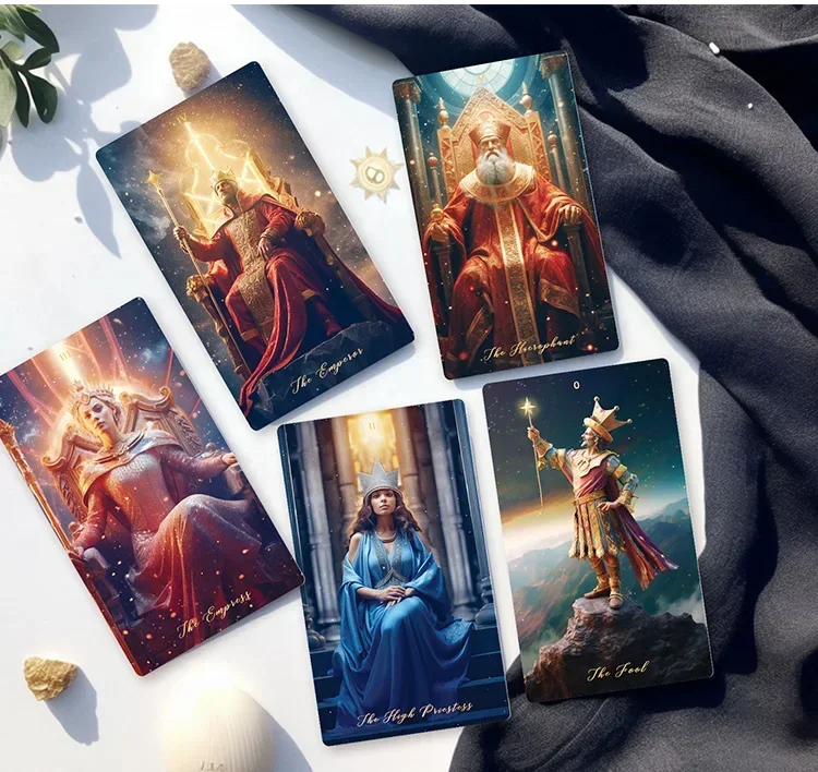 Professional Divination Deck Starry Sky Tarot Cards Oracle Spanish 78 Beginners High Quality Matte 12x7 Attached PDF Guidebook