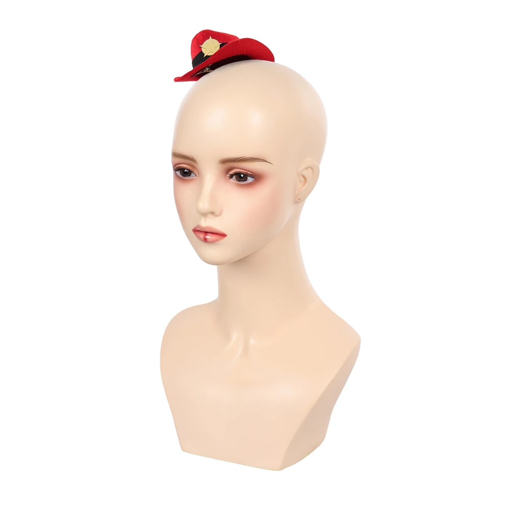 فندق 2 TV الجحيم نزل الملاك الغبار قبعة صغيرة تأثيري حلي الدعائم الأحمر القبعات قبعة أغطية الرأس مجموعة الإناث تمويه هالوين الإكسسوار