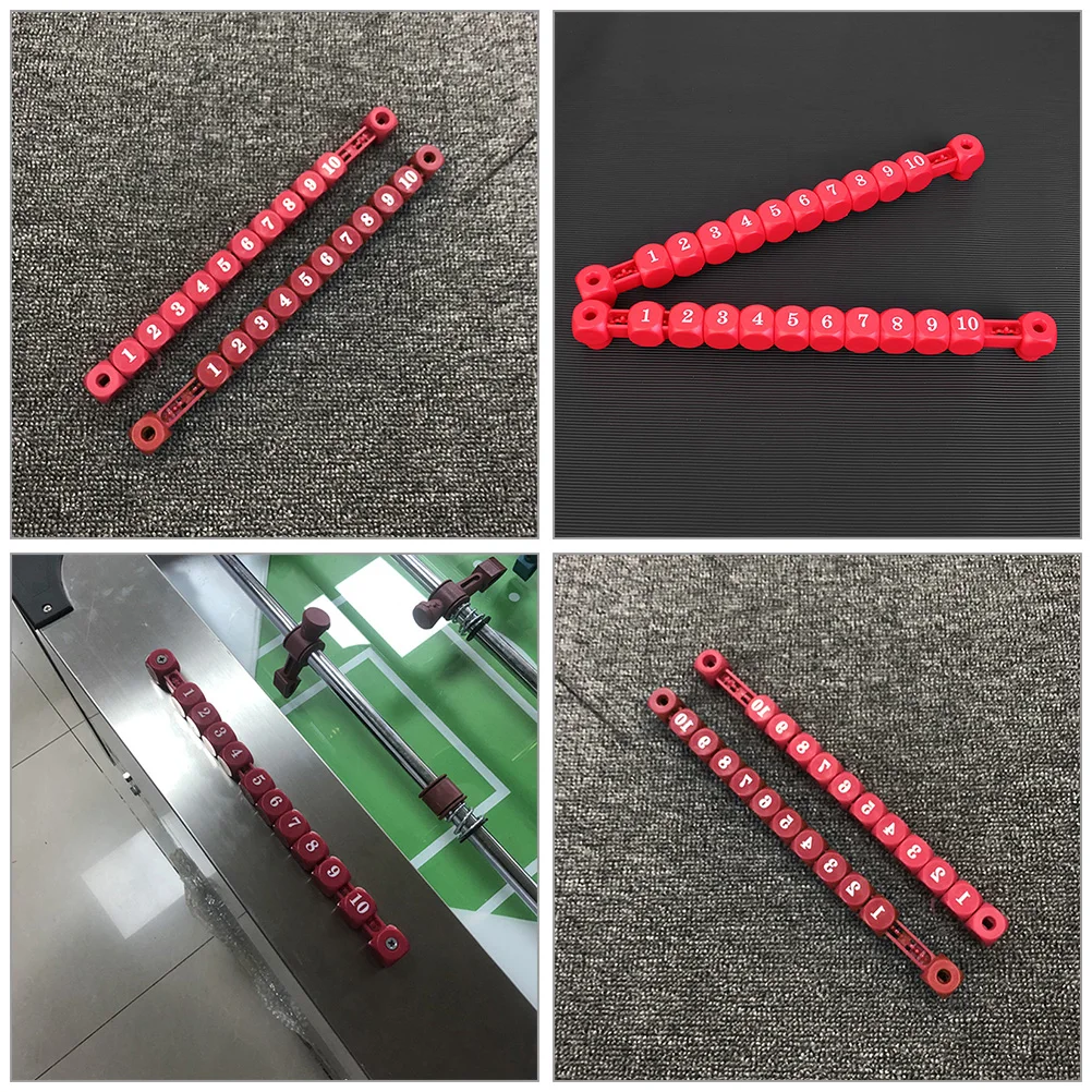 

2Pcs Square Scorer Child Game Table Keeper Plastic PP Scoring Unit Red Compact MultiUse Table Soccer Supplies Foosball Score