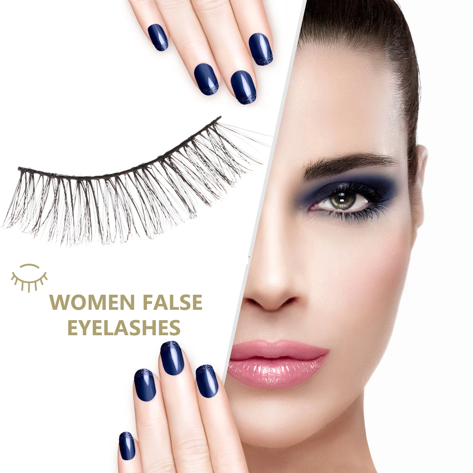 

5 Pairs Fake Eyelashes Extension Natural Look Thick False Artificial Individual Strip Extensions