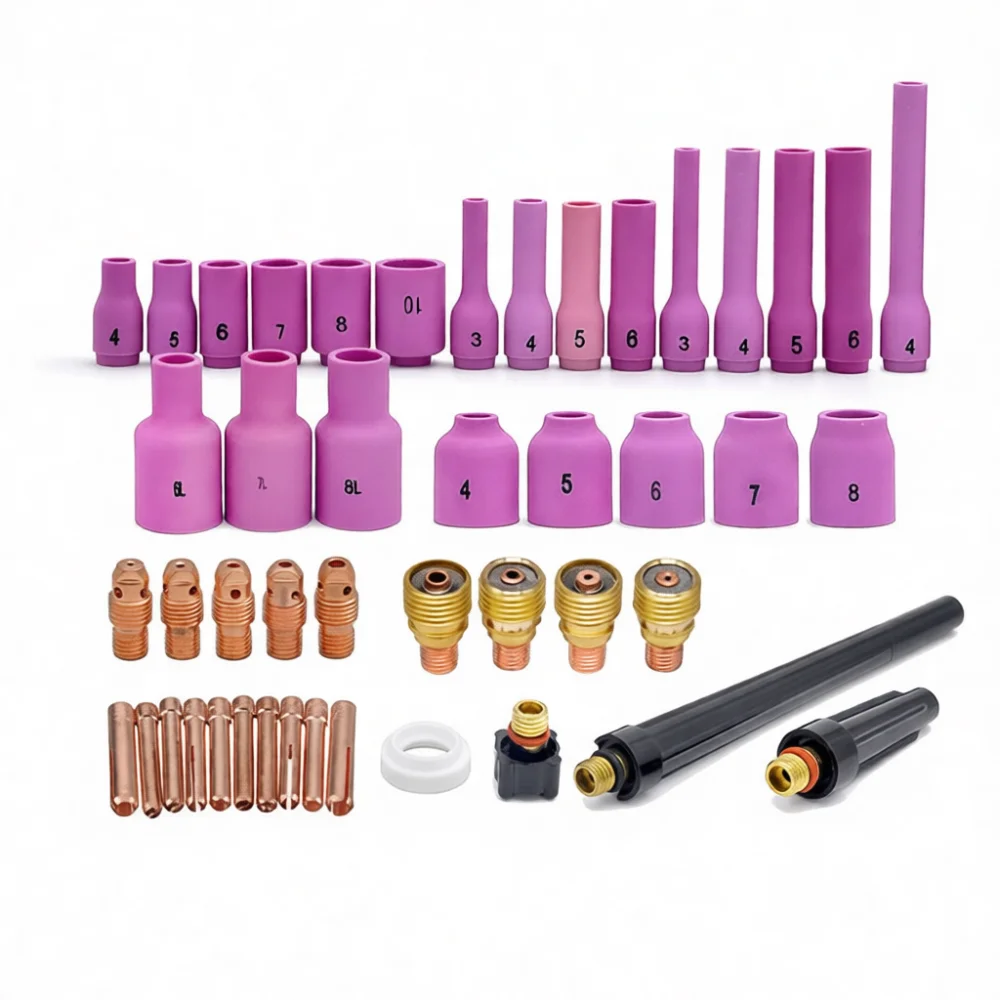 TIG Welding Accessory Set For WP9 WP20 WP25 Torch Consumables Ceramic Cup Collet Body Electrode Repair Tool Equipment
