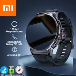 Xiaomi New 1.85-inch ultra HD smartwatch, GPS track, HD Bluetooth call; 710 mah large battery 400+ dial, suitable for Huawei