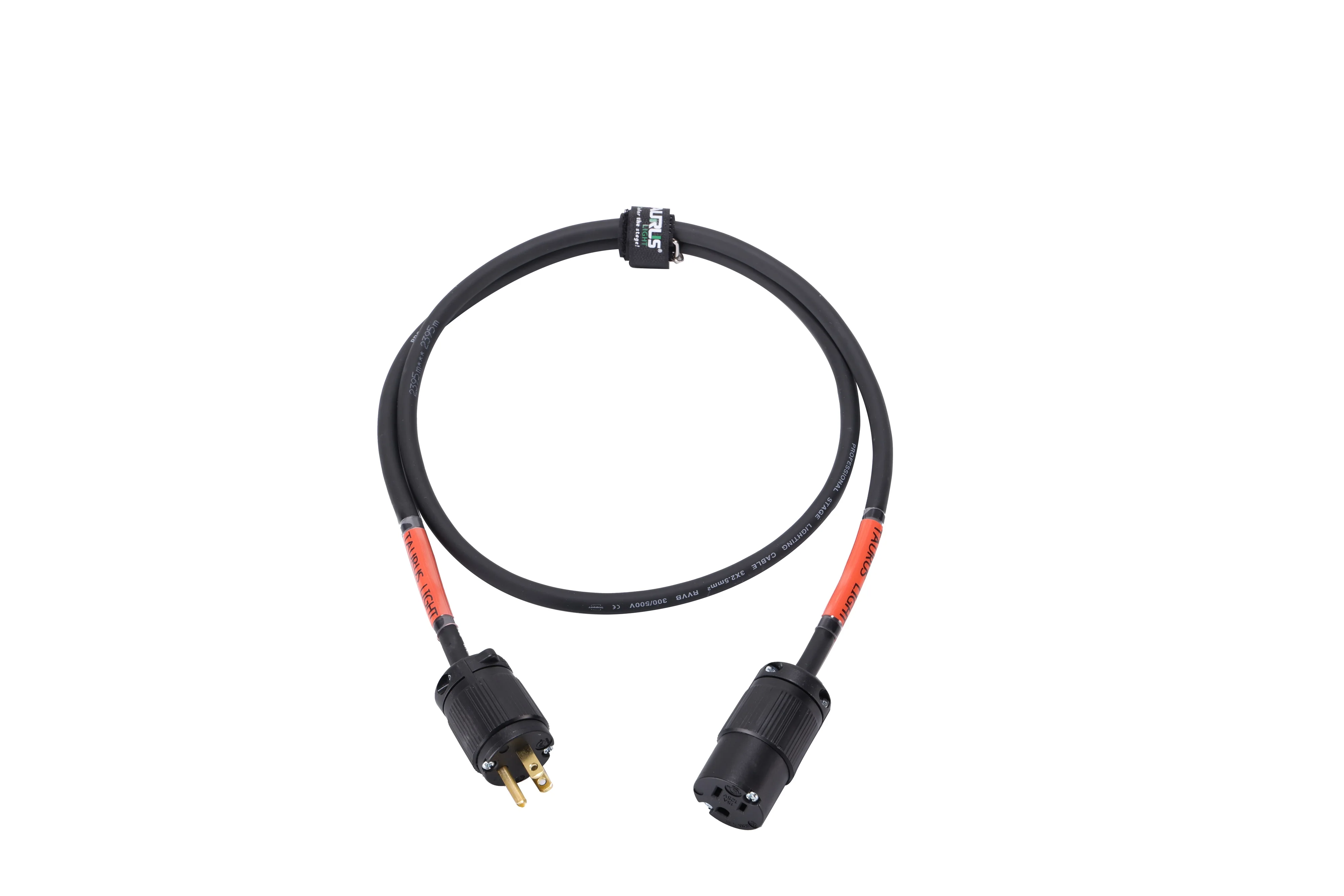Edison Plug Connector In/out Power Cable US Extension Power Cable for Stage Light Events Audios