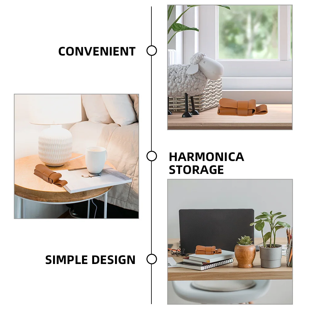 

2Pcs Portable Harmonica Holder Simple Elegant Design High-Quality Craftsmanship Ideal Gift for Musicians Harmonica