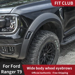 LED with light Wheel eyebrow For Ford Ranger T9 2023 2024 WILDTRACK SPORT XLT XL/S Accessories Raptor fender wide body body kit