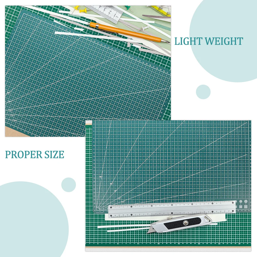2Pcs Craft Cutting Mat Professional Double-Sided Design Sturdy PP Material Cutting Board for Engraving Arts Crafts and DIY