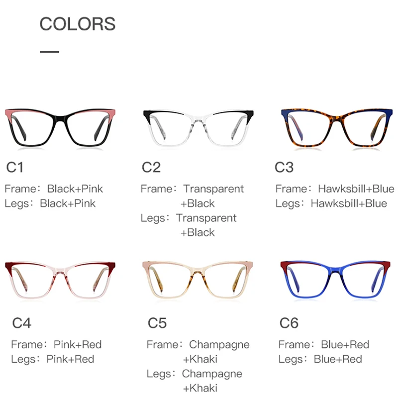 

Женские очки KIZN Cat Eye NEW TR90 с защитой от синего света, модные оптические очки для коррекции зрения, оправа с эффектом изменения цвета от -0.50 до -10