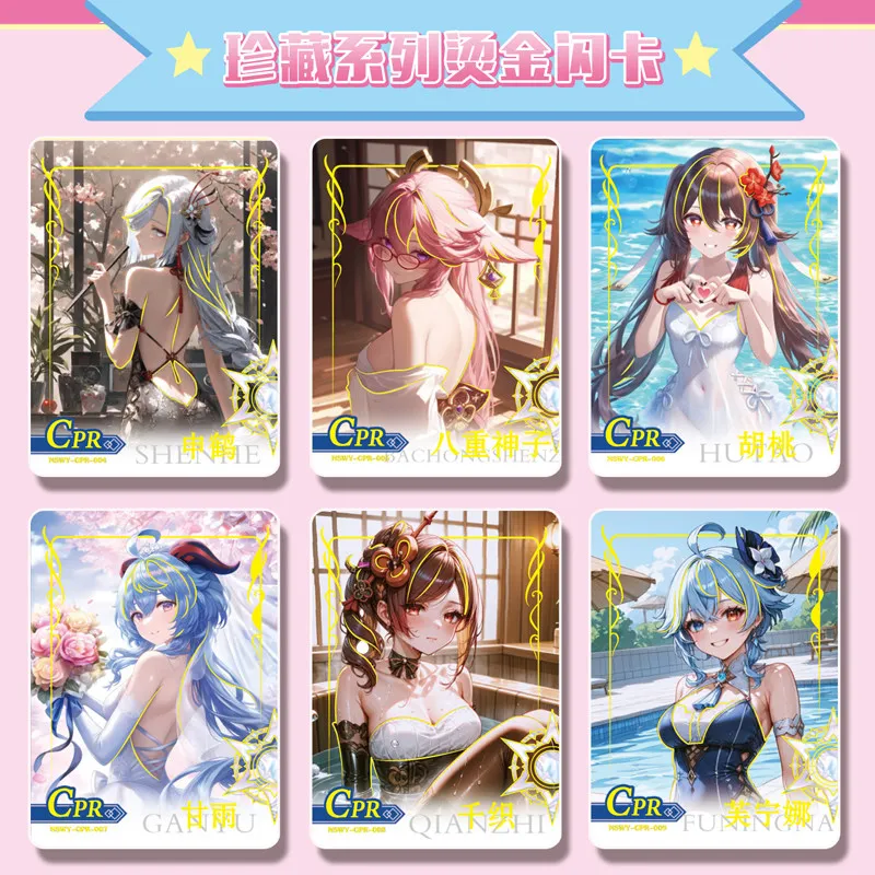 Goddess Story Premium Thickened Collectible Trading Cards Gold Foil Flash Cards Full Box For Adult Collection Hobby Anime Goods