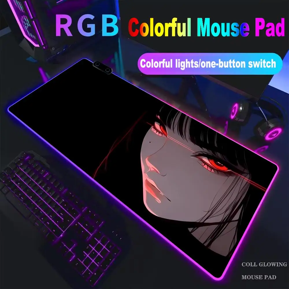 

Светящийся коврик для мыши Illuminating Eyes, высококачественный коврик для мыши для киберспорта, RGB-коврик для мыши, большой светодиодный коврик для ПК, светящийся коврик для мыши для студентов и геймеров