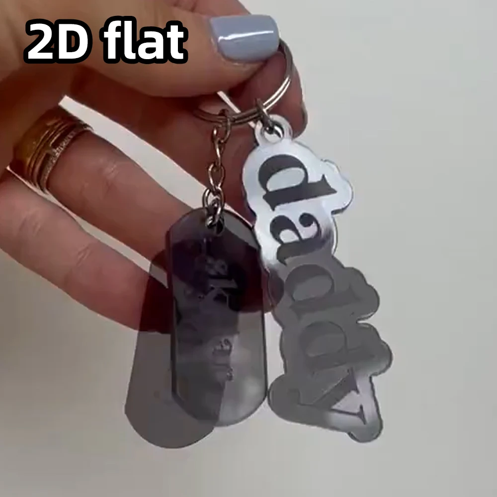 1 шт. изготовленный на заказ акриловый брелок для ключей Daddy Dada |   Персонализированная подвеска-сумка для подгузников с детскими именами |   Подарок на одну предмету ко Дню отца