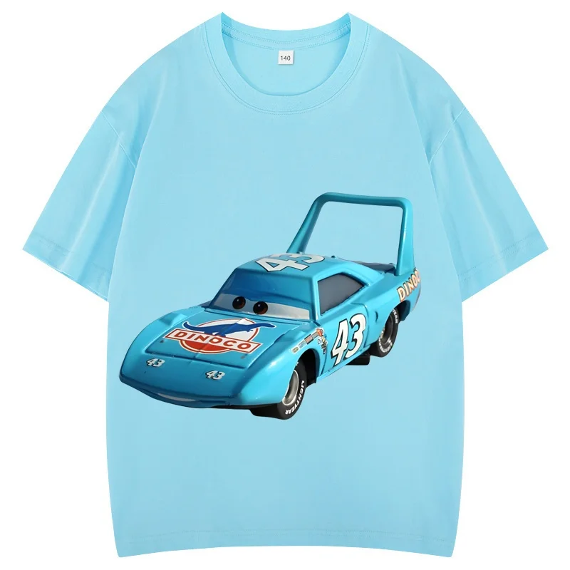 تي شيرت Lightning McQueen Cars 95 برقبة دائرية وأكمام قصيرة مطبوع عليه ملابس للأطفال #3