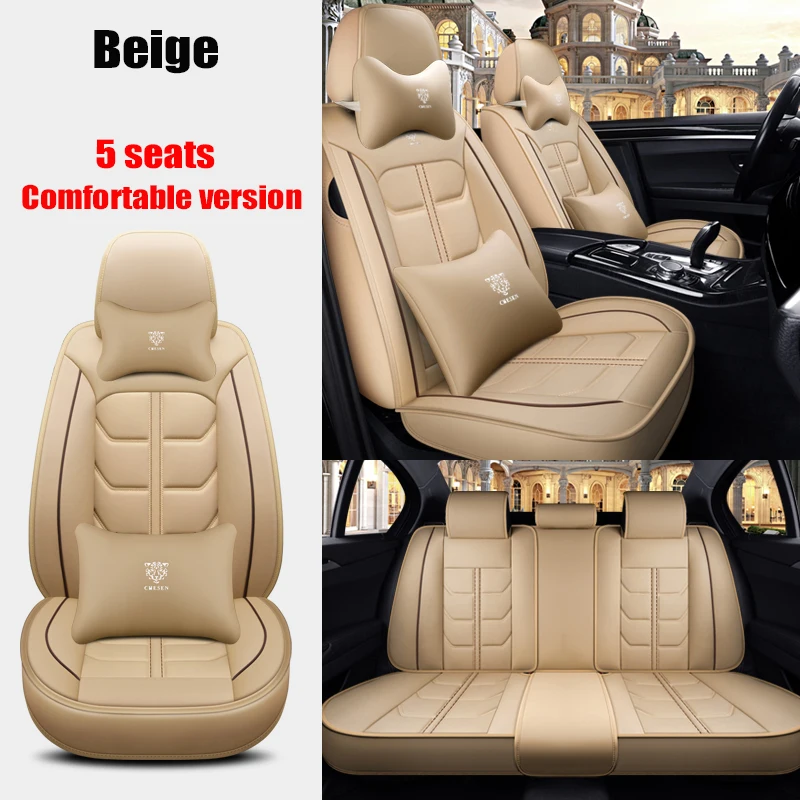 

WZBWZX General leather car seat cover for Ford focus kuga ecosport explorer mondeo fiesta mustang Car-Styling car accessories