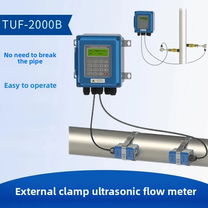 TUF-2000B Fixed Split Wall Mounted Flow Meter Thermal Instrument Liquid Energy Meter