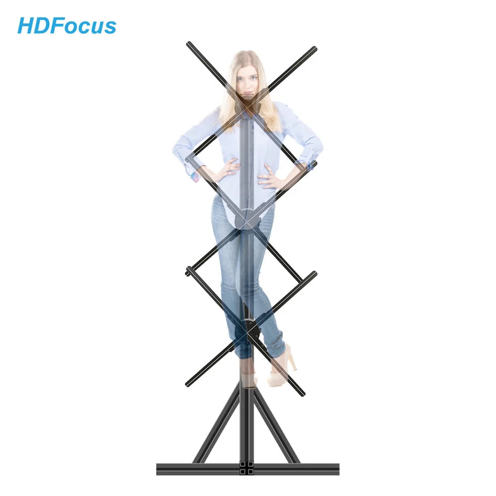 Portable High Definition 3D Wall Advertising Projector With Wifi Control Hologram Fan Made Of Durable Metal