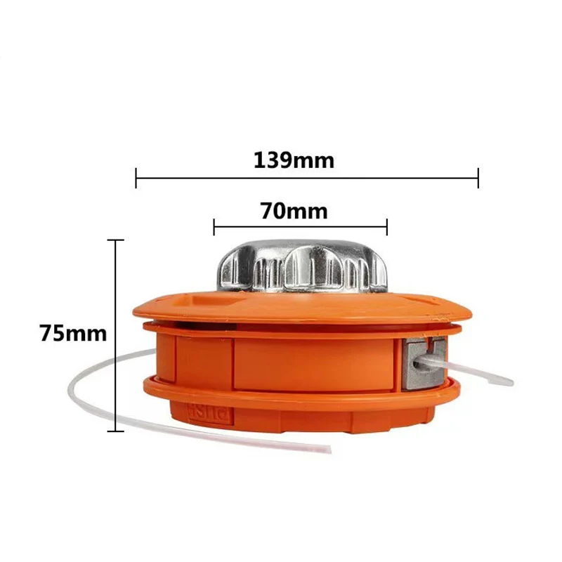 Automatic Grass Trimmer Head for Gasoline Garden Machinery Brush Cutter, Universal Fit String Trimmer Replacement Bump Head