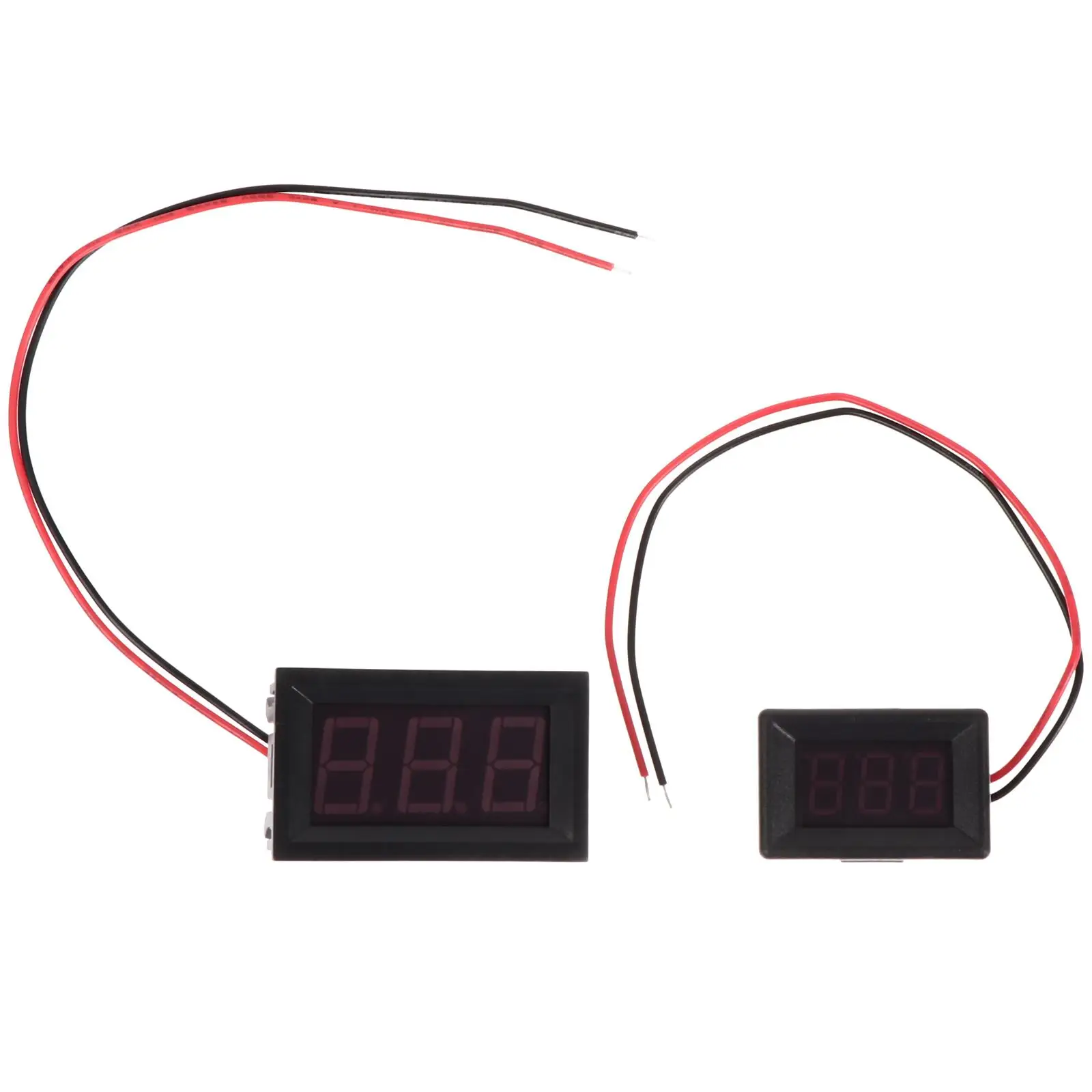 2 Pcs Dynamometer Voltmeter Kilowatt Usage Digital Voltage Plastic Tester Mini Monitor