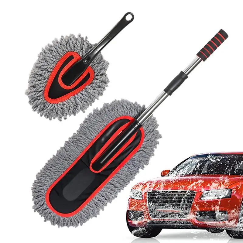 

Автомобильная щетка, эффективная чистящая тряпка, 2 шт., выдвижная, без царапин, мягкие автомобильные аксессуары для внешнего обслуживания, бытовая пыль