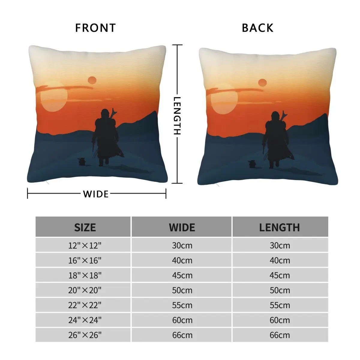 This Is The Way Pillowcase Polyester Linen Velvet Printed Zip Decorative Room Cushion Case