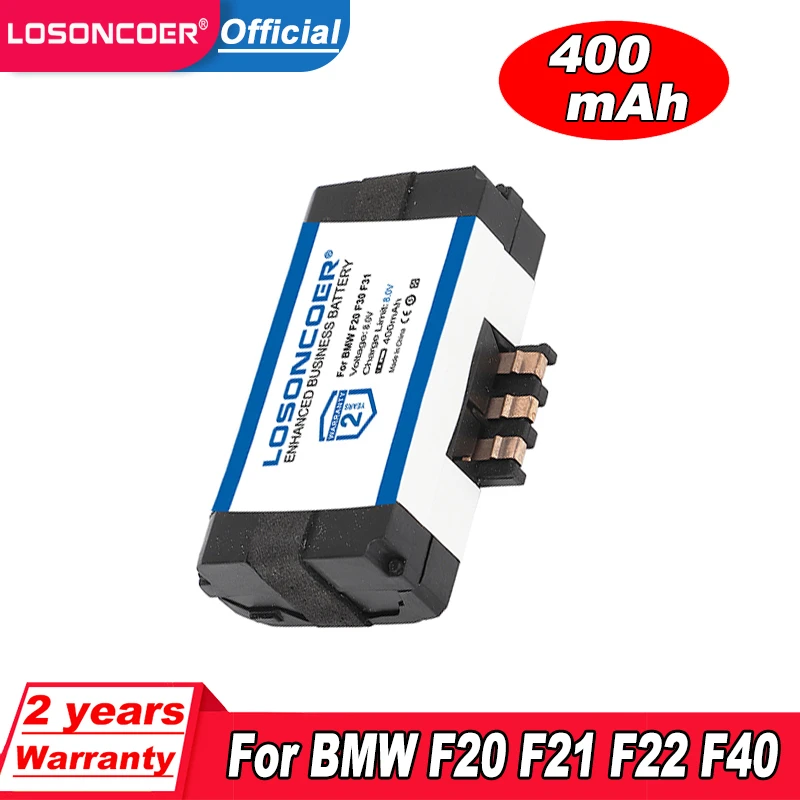 LOSONCOER 400mAh SOS Emergency Battery 84102447710 84109361678 For BMW F20 F21 F22 F23 F30 F31 F32 F40 F44 F45 F46 F80 F87 G30