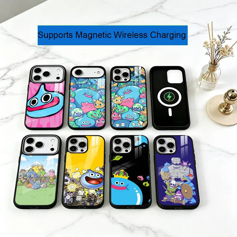 D-Dragon Q-Quest Slime Game Phone Case For iPhone17,16,15,14,13,12,11 Plus,Pro Supports Magnetic Wireless Charging