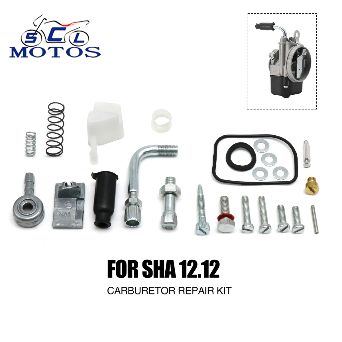 Sclmotos ل Dellort SHA 12.12 طقم تصليح المكربن ل PHBH PHBL PHBE المكربن تعويم إبرة صمام المسمار الربيع الألياف الختم #1