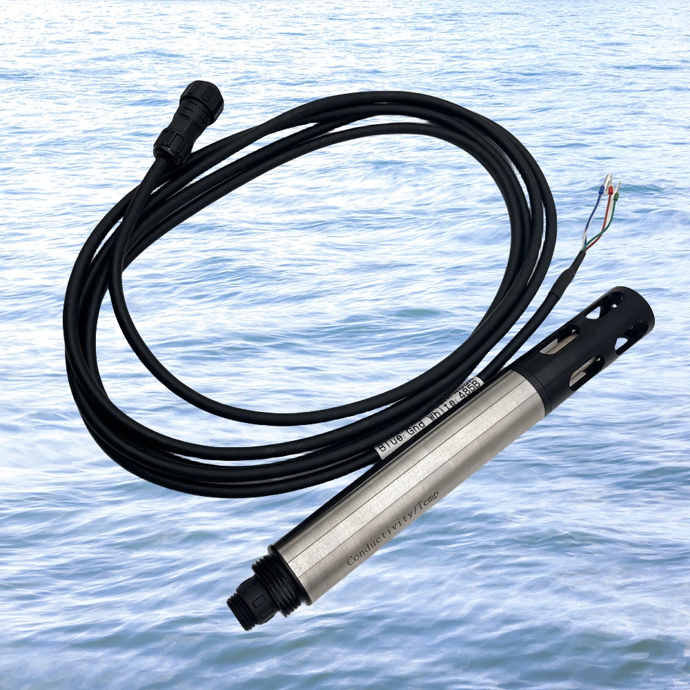 Sensore di conducibilità dell'acqua RS485 con compensazione della temperatura Sensore EC personalizzabile OEM