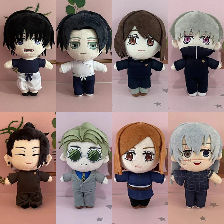 Anime Jujutsu Kaisen Satoru Gojo Geto Suguru Inumaki Toge Ieiri Shoko Cosplay Maumet Furry Cotton Doll Felt Cartoon Puppet Gift