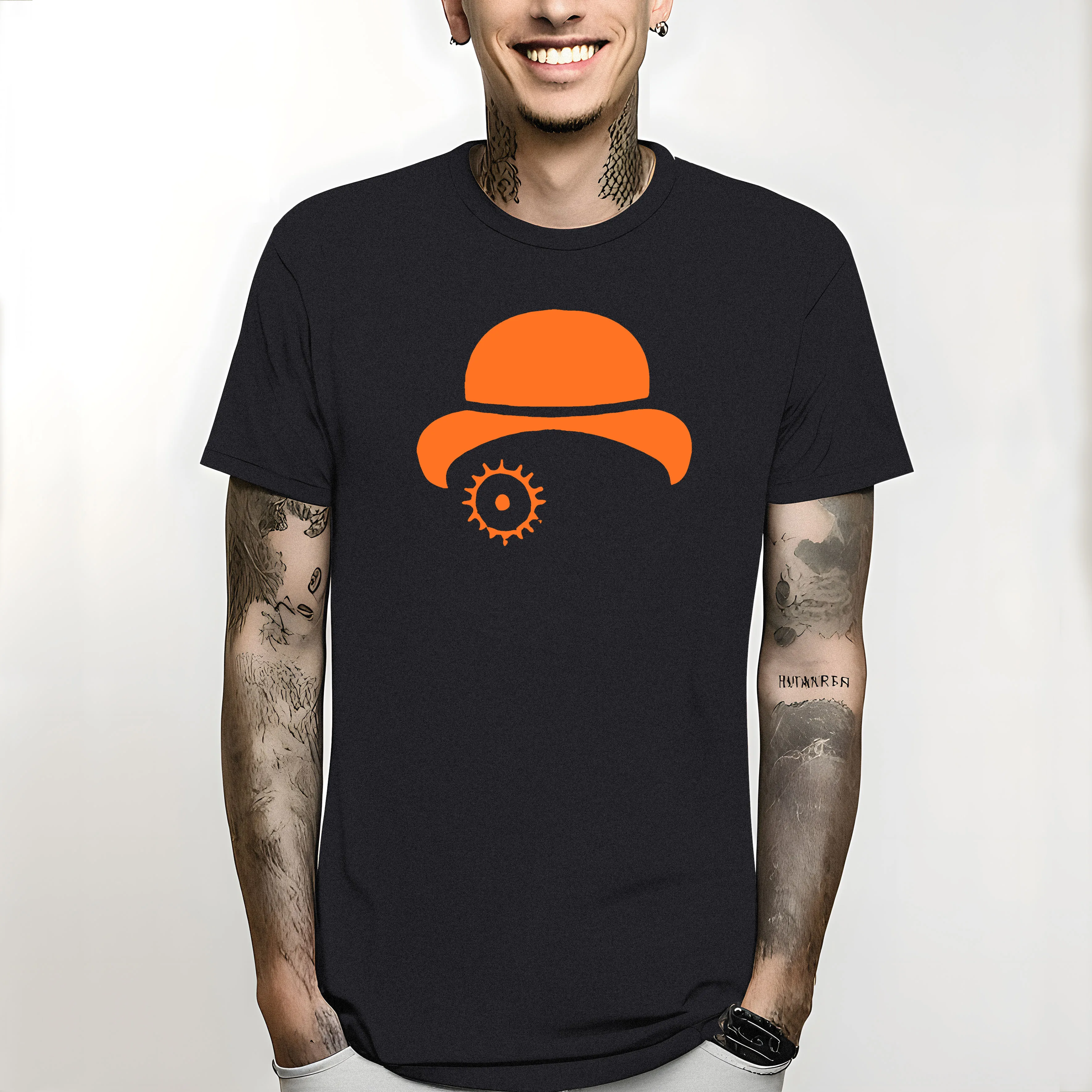T-Shirt Summer men Mechanical orange film cotton t shirt Short Sleeve funny printed Mens 2024 Fashion Style anime clothes manga