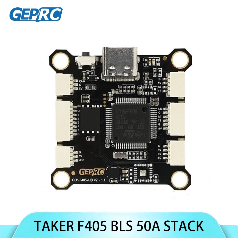 

GEPRC TAKER F405 BLS 50A Stack with 9V 2.5A + 5V 3A Dual Independent BEC for FPV Drone Assembly Accessories for Air Unit