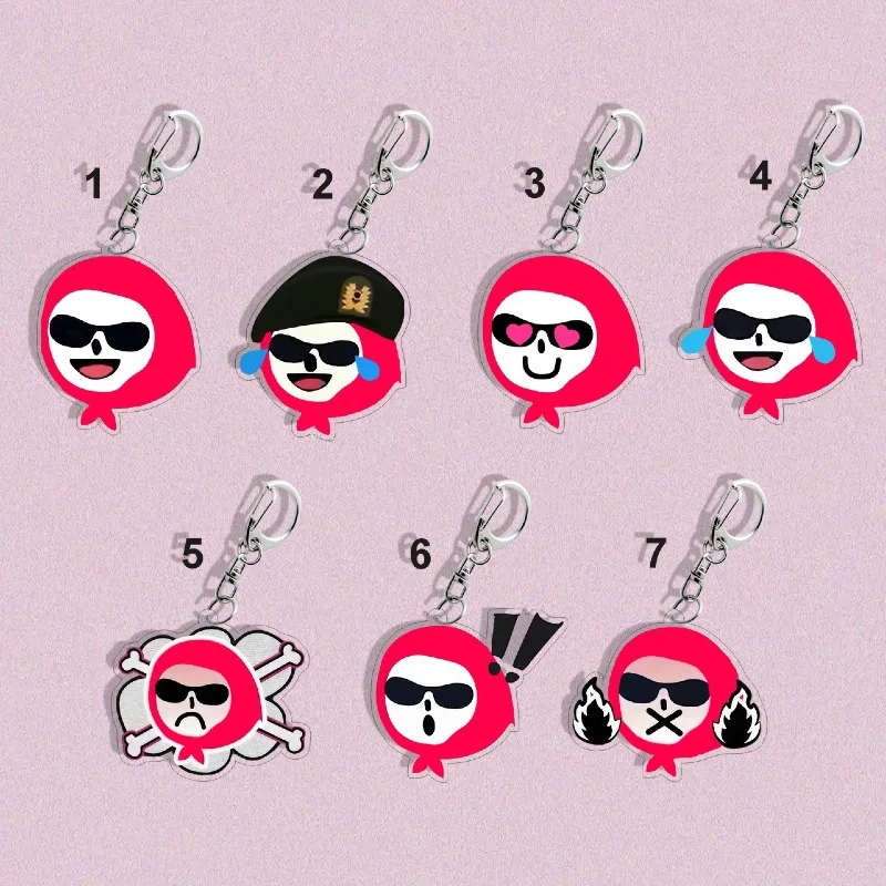 

KPOP G-Dragon Acrylic Keyring Strange Expression Photo Two Sides Print Kawaii Keychains Bag Key Pendant Bigbang Fans Collection