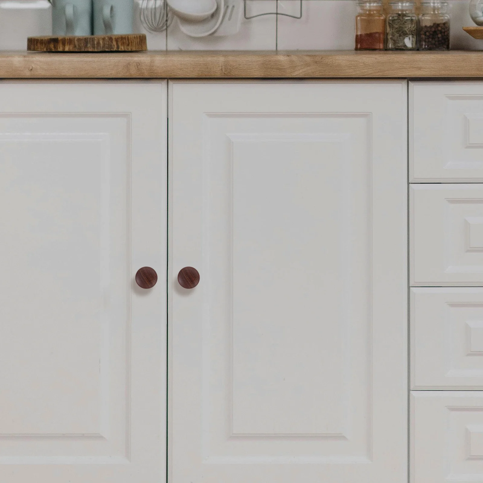 

10Pcs Walnut Wood Handles Elegant Simple Design Suitable for Various Furniture Styles Home Upgrade Walnut Handle