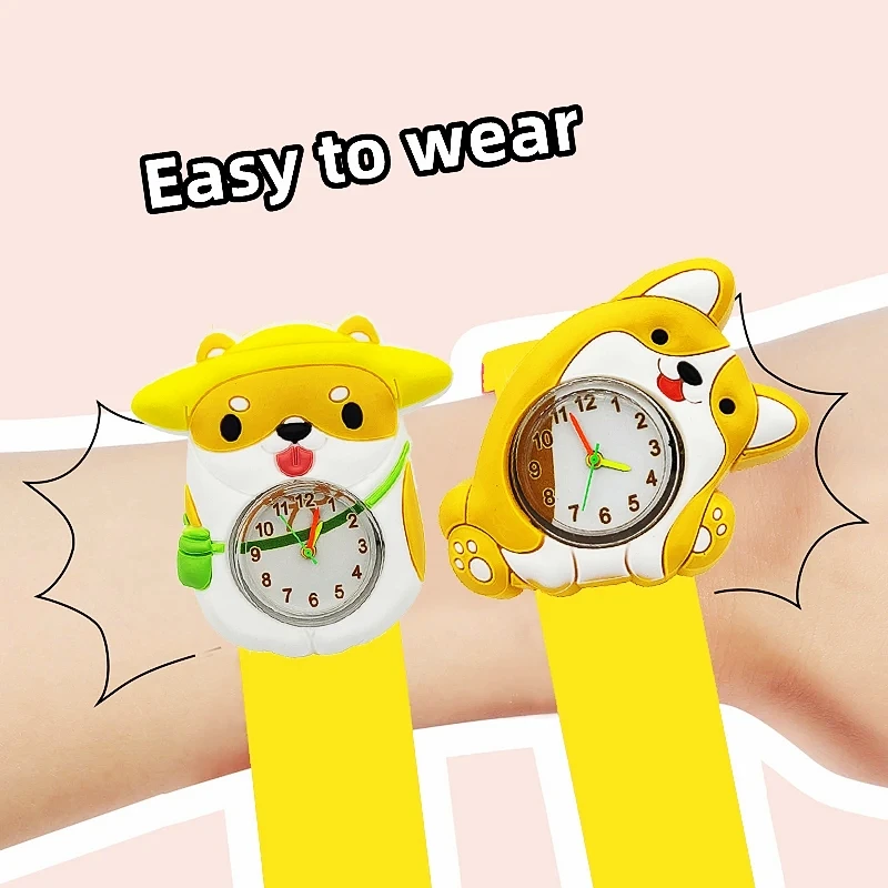 Reloj de mono de dibujos animados para niños, pulsera de juguete de perro lindo, reloj de deportes al aire libre para estudiantes, regalo de cumpleaños favorito