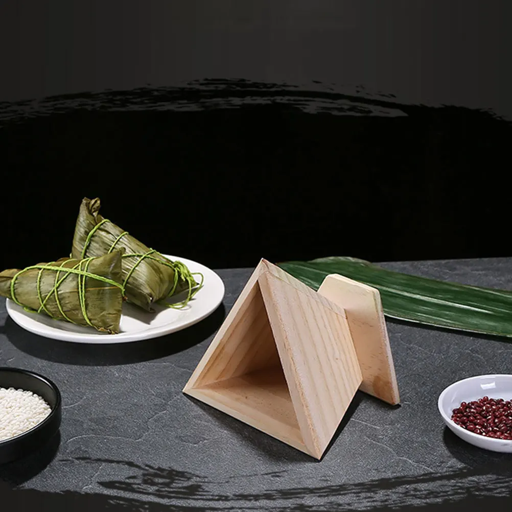 

2Pcs Wood Rice pudding Triangular Food Molds DIY Tool Kitchen Accessories Rice Dumpling Diy Tool Efficient Use