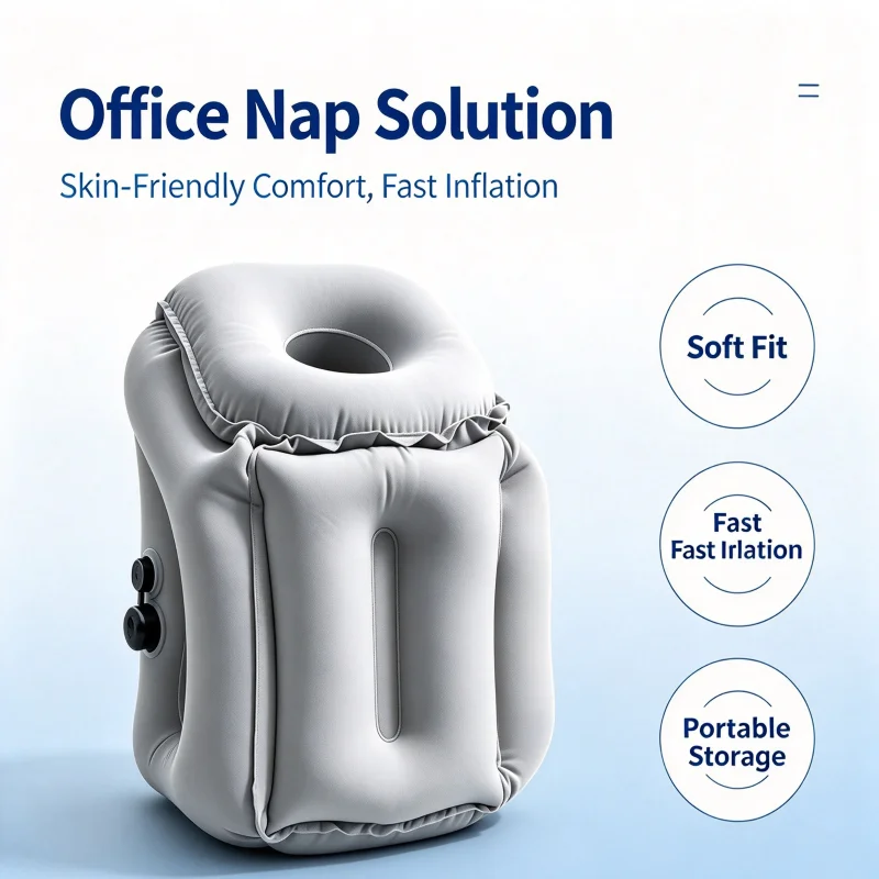 Inflatable Travel Pillow Airplane Neck Support Cushion Lightweight Home Office Travel Accessories Comfort Rest Sleeping Supplies