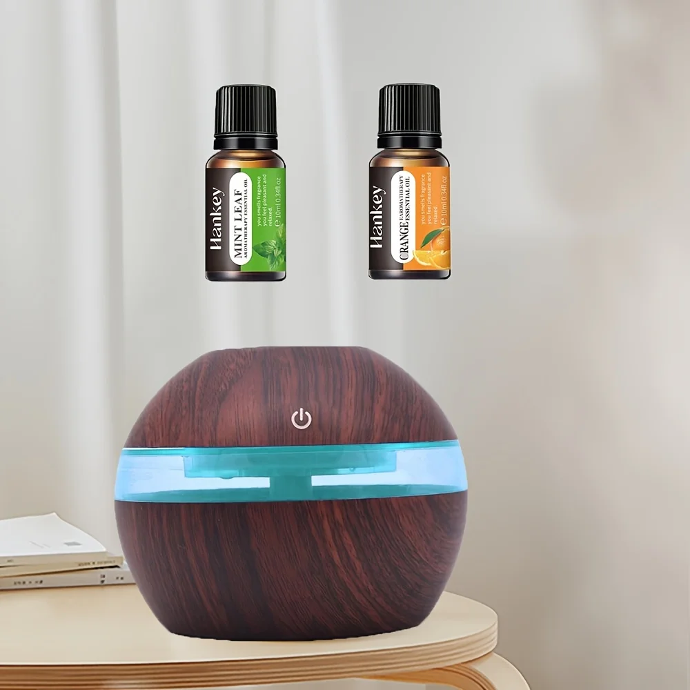 Ultrasonic Cool Mist Humidifier 10.14oz, Aromatherapy Diffuser with 7 LED Lights, Touch Control, USB Powered, Pre-Filter, Plasti