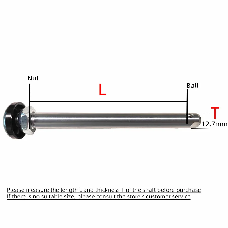 Universal Wheelchair Rear Wheel Quick-Release Axle Accessories, Stainless Steel, Hard, 12/12.7mm Thick (1/ 2inch), Customizable in Various Effective Lengths