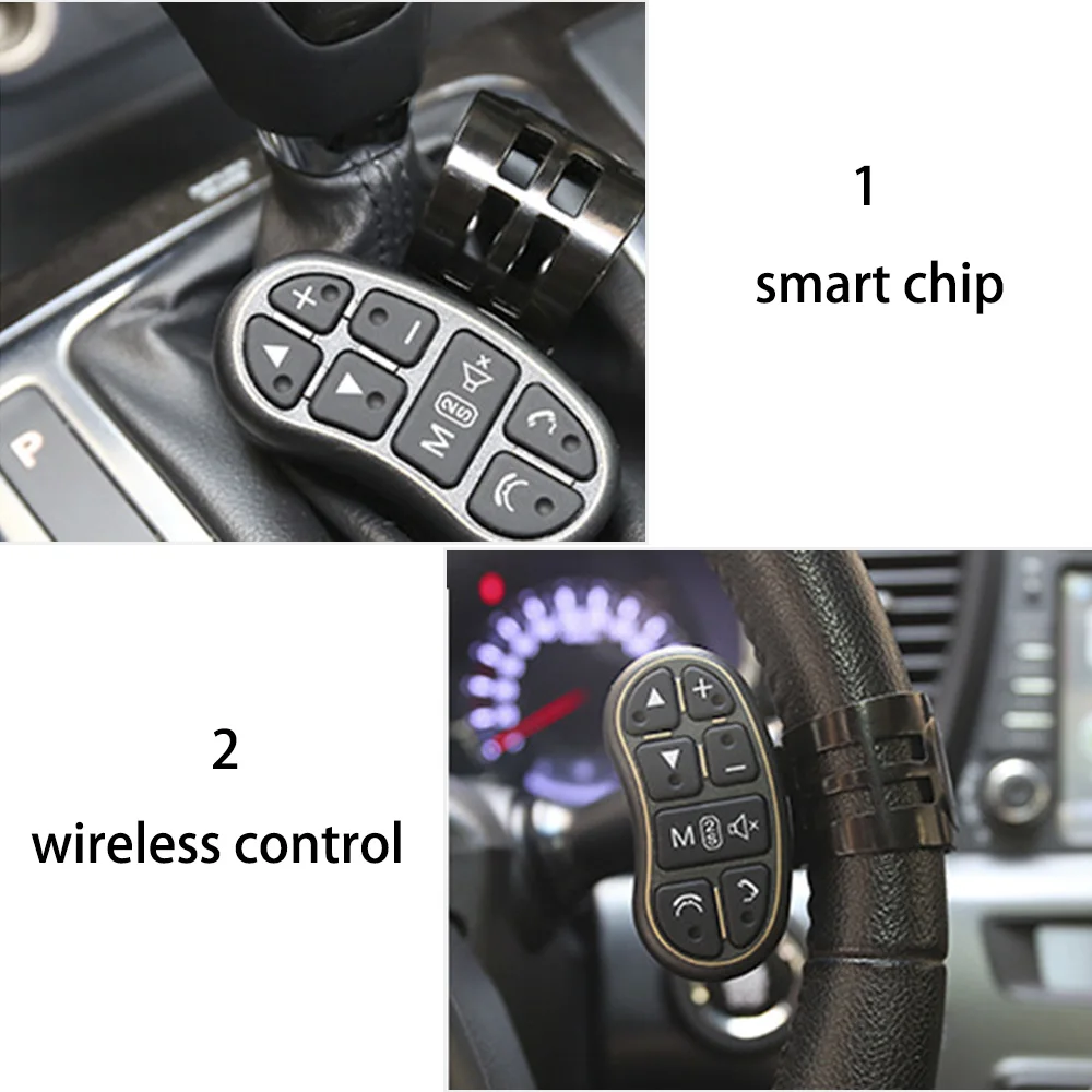 Car Steering Wheel Controller Wireless Remote Control Applicable Car Navigation DVD Steering Control Button