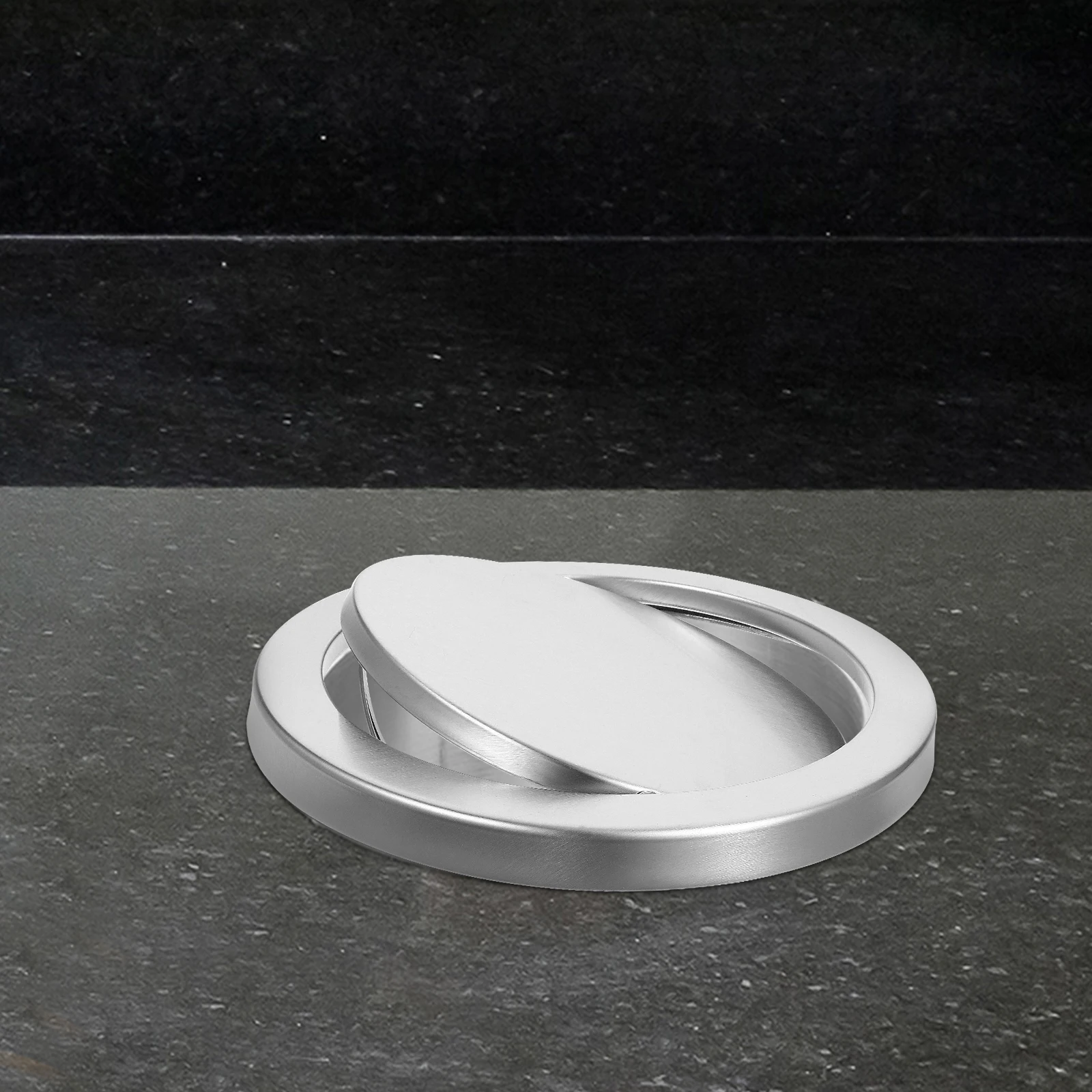 Tapa de cubo de basura de acero inoxidable, cubierta de cubo de basura estilo oscilante para lugares públicos, accesorios de residuos, pieza de repuesto