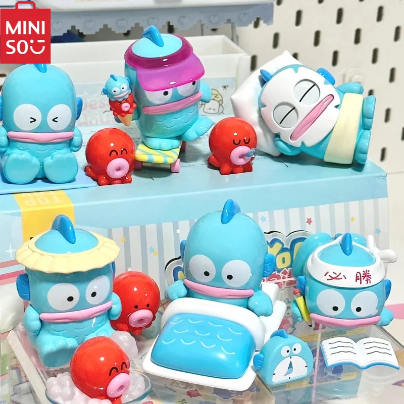 Miniso Half Fish Man Romantic Daily Series Blind Box Sanrio Hangyodon Desktop Ornament Cartoon Children's Toy Birthday Gift