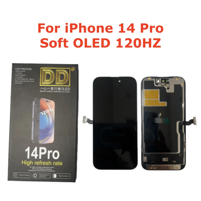 Soft Hard OLED For iPhone 14 Pro Max LCD Display Touch Digitizer Assembly For iPhone 14 14Plus 14Pro LCD Incell Screen Repair