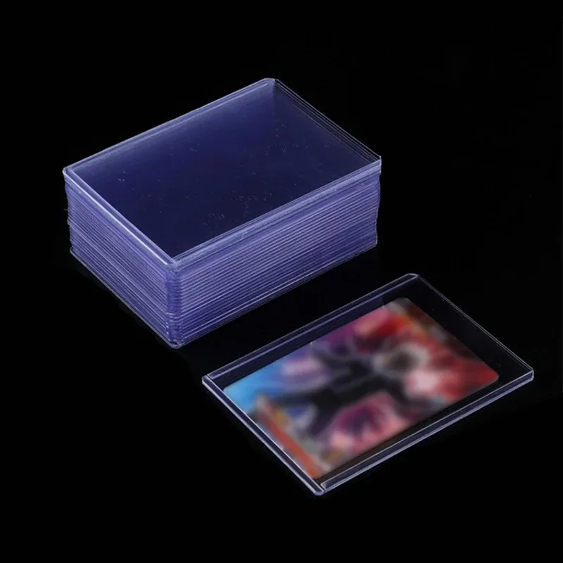 10Pcs Transparent PVC Toploaders Protective Sleeves for Collectible Trading Basketball Sports Cards 35PT Game Card Holder Case