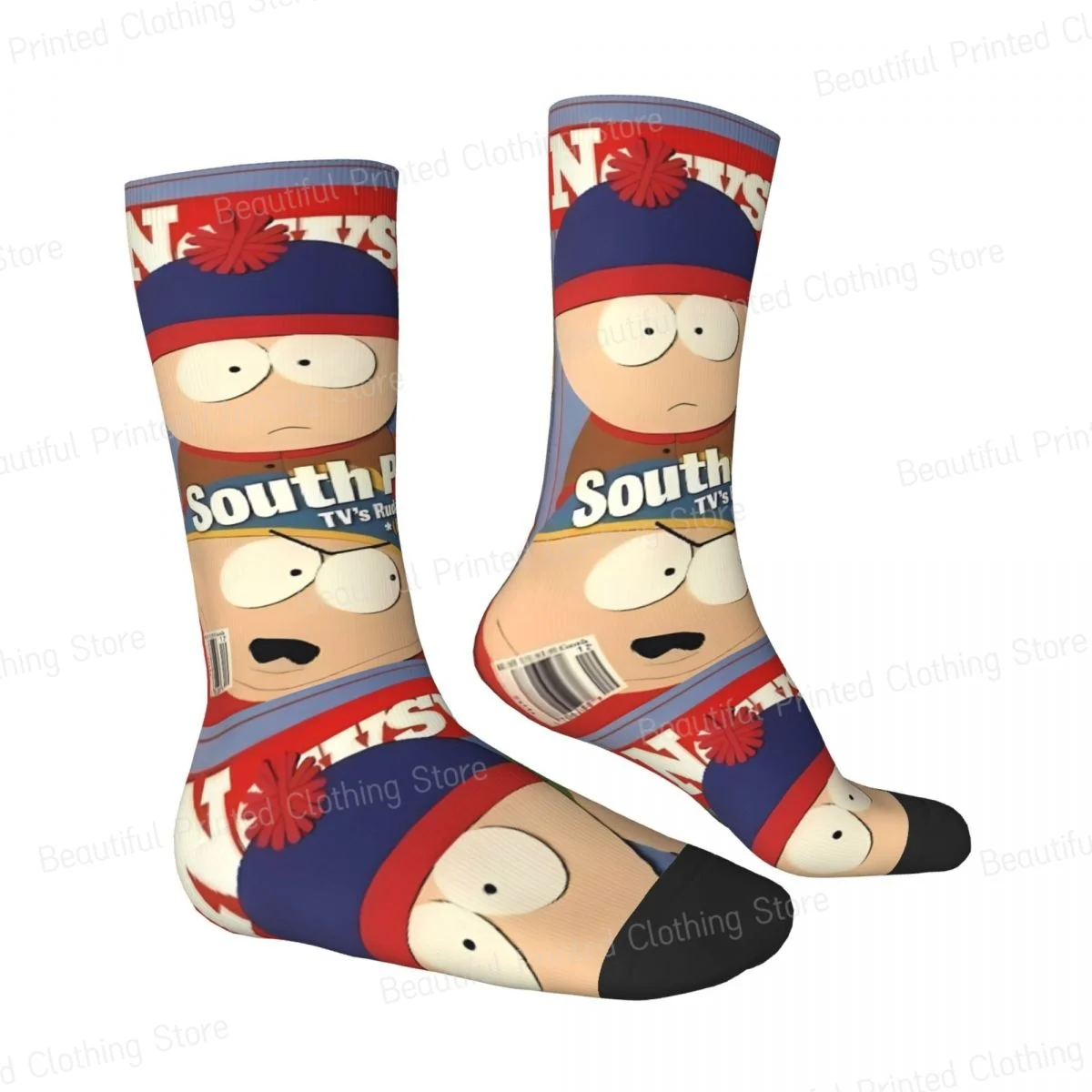 S-southpark Theme S-southpark Tv's Rude Men Women Happy Socks Windproof Novelty Spring Summer Autumn Winter Stockings Gift