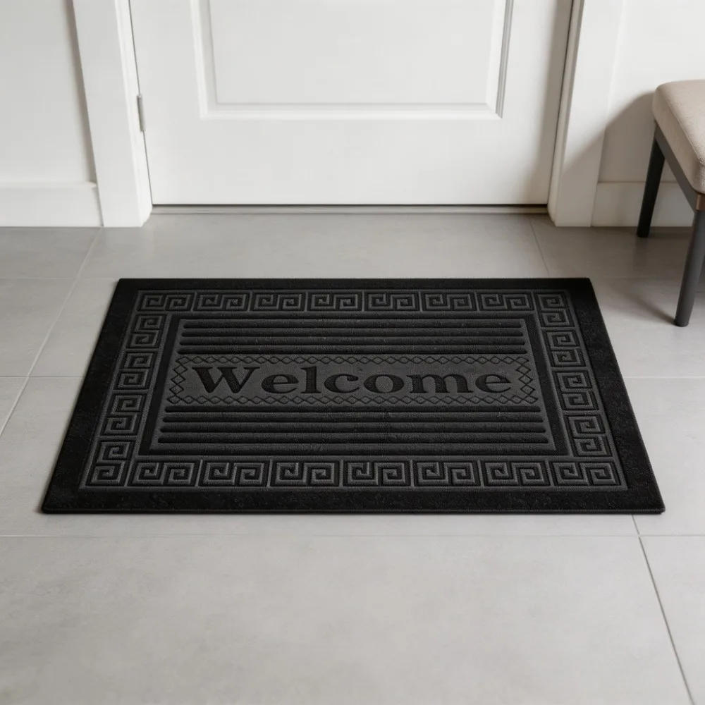 Dustproof Entrance Door Mat Anti Slip Floor Carpet Shoe Scraper Mat Comfortable Indoor Outdoor Welcome Rug for High Traffic Area