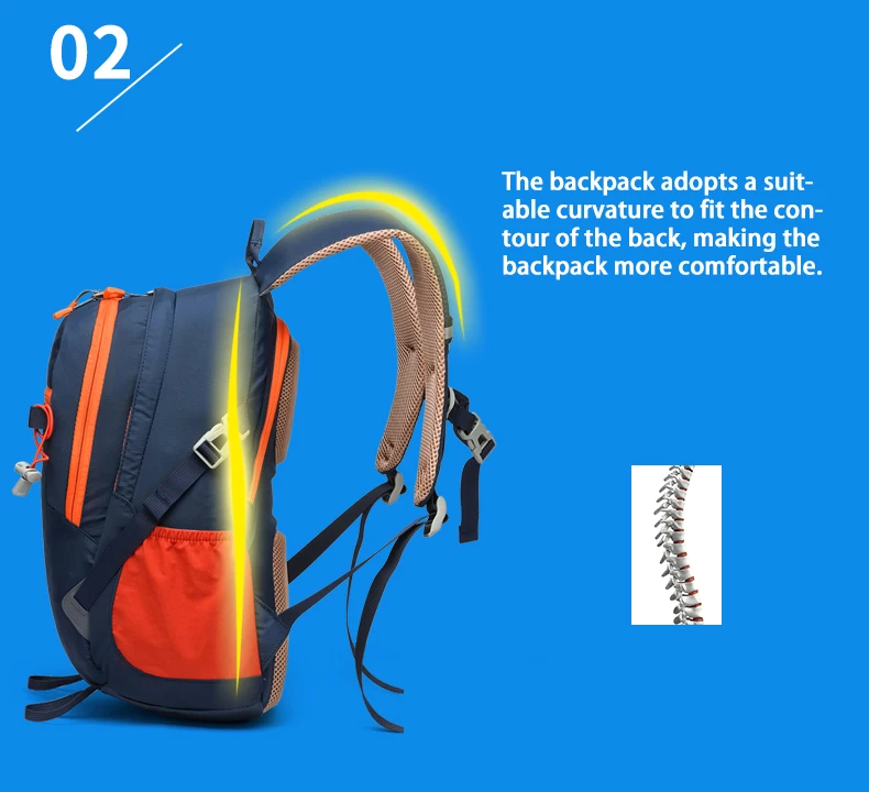 20L & 30L Auswahl Leichtgewichtiger Freizeitrucksack Unisex-Design mit Regenschutz Wasserabweisendes Gewebe Laptopfach – Detail 6