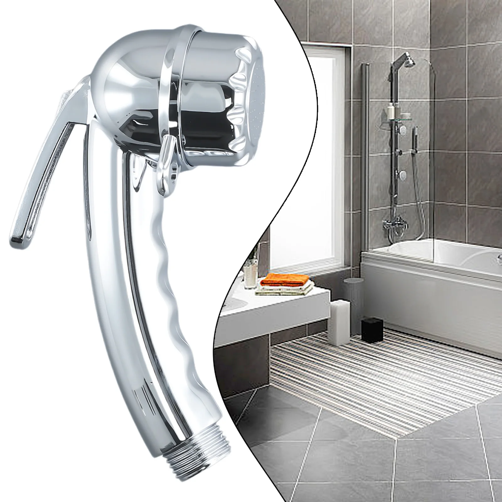 

Accessories Shower Head Adjustable 14.5 Cm For Camping Motorhome With Start/stop Button Brand New Good Quality