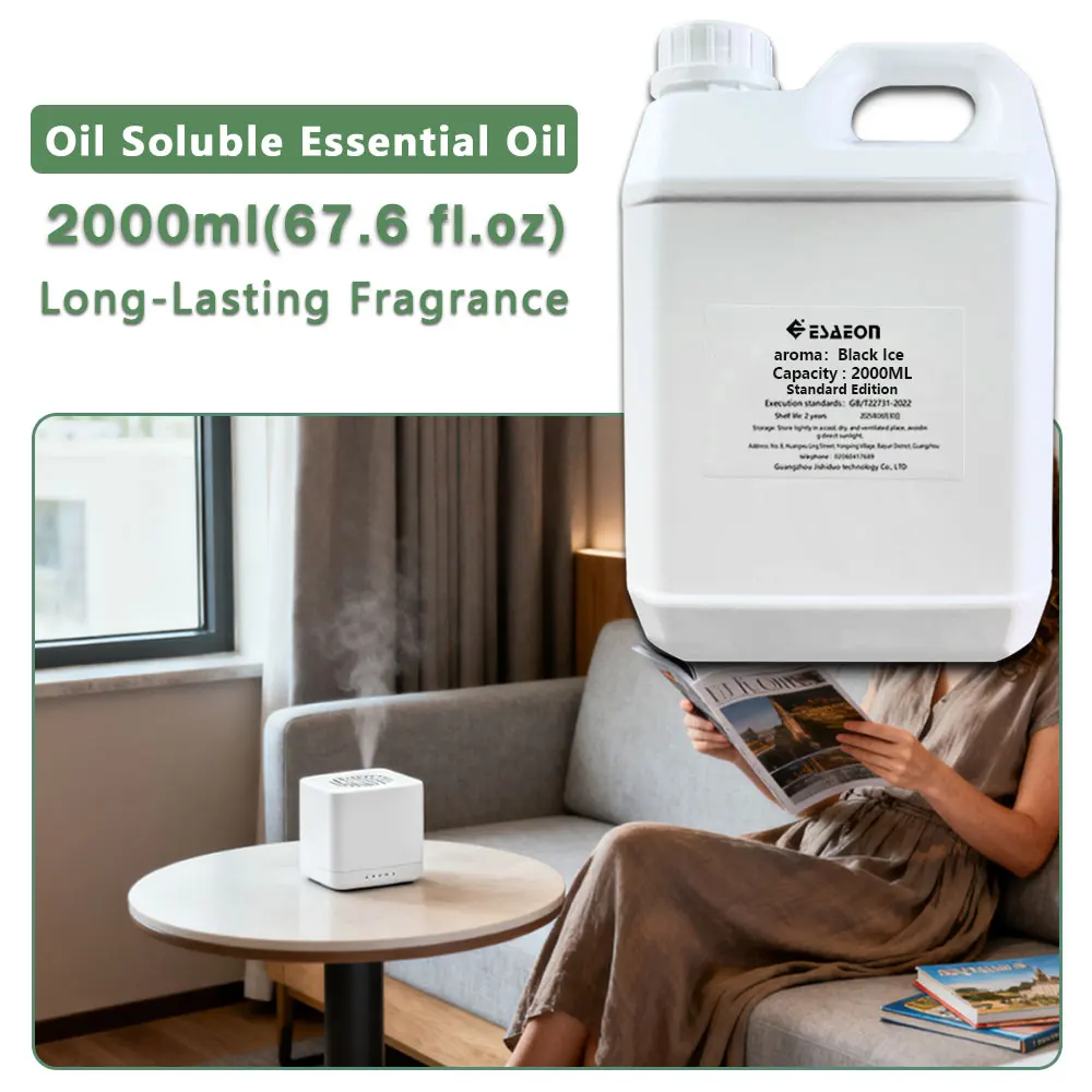 ESAEON Essential Oil - For All Waterless Aromatherapy Machines, Hotel Aroma Machine Oil, Black lce Kempinski 2000ML (67.6 fl.oz)