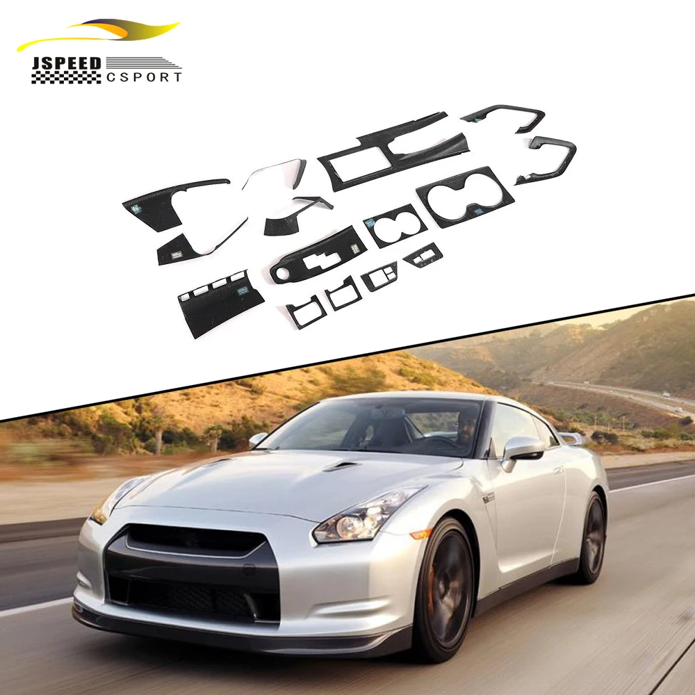 

Suitable for 15 pieces of dry carbon fiber interior panels Suitable for the 2-door Nissan GT-R GTR R35 coupe 2009-2015