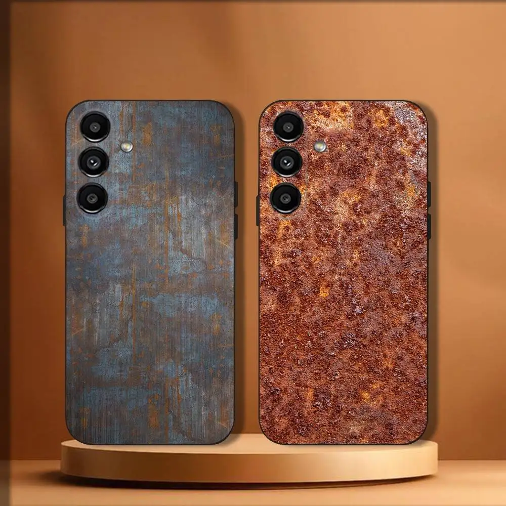 

Retro Industrial Rust Phone Case For Samsung Galaxy A20,A21s,A22,A31,A32,A52,A53,A72,73,A80 Soft Black Cover